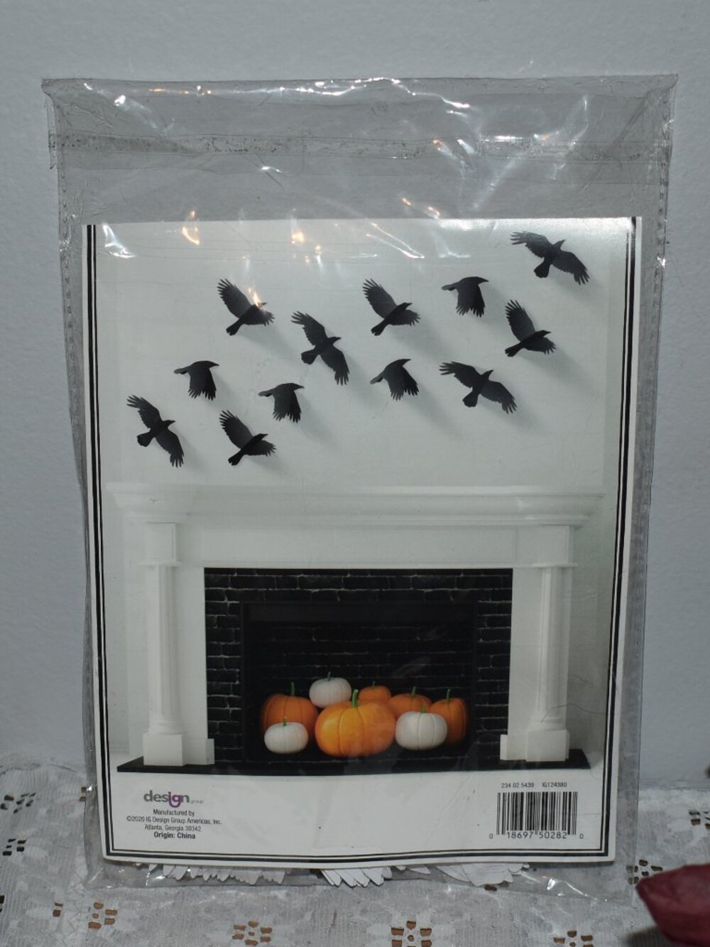 Black Paper Flying Raven Birds Gothic Halloween Wall Decor
